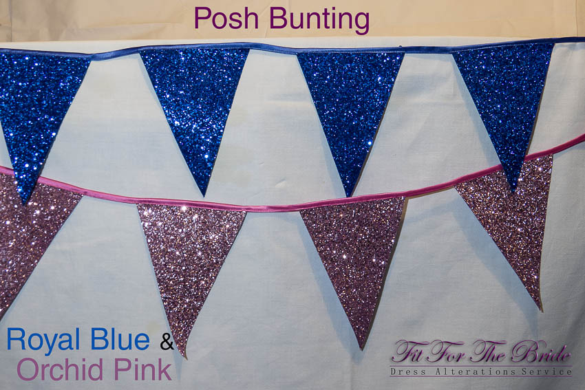 Posh Bunting - Royal Blue & Orchid Pink